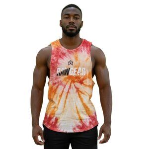 RAWGEAR Tie-Dye Tank Top~Size Medium~Orange/Yellow RG331 Bradley Martyn ~ L6 15